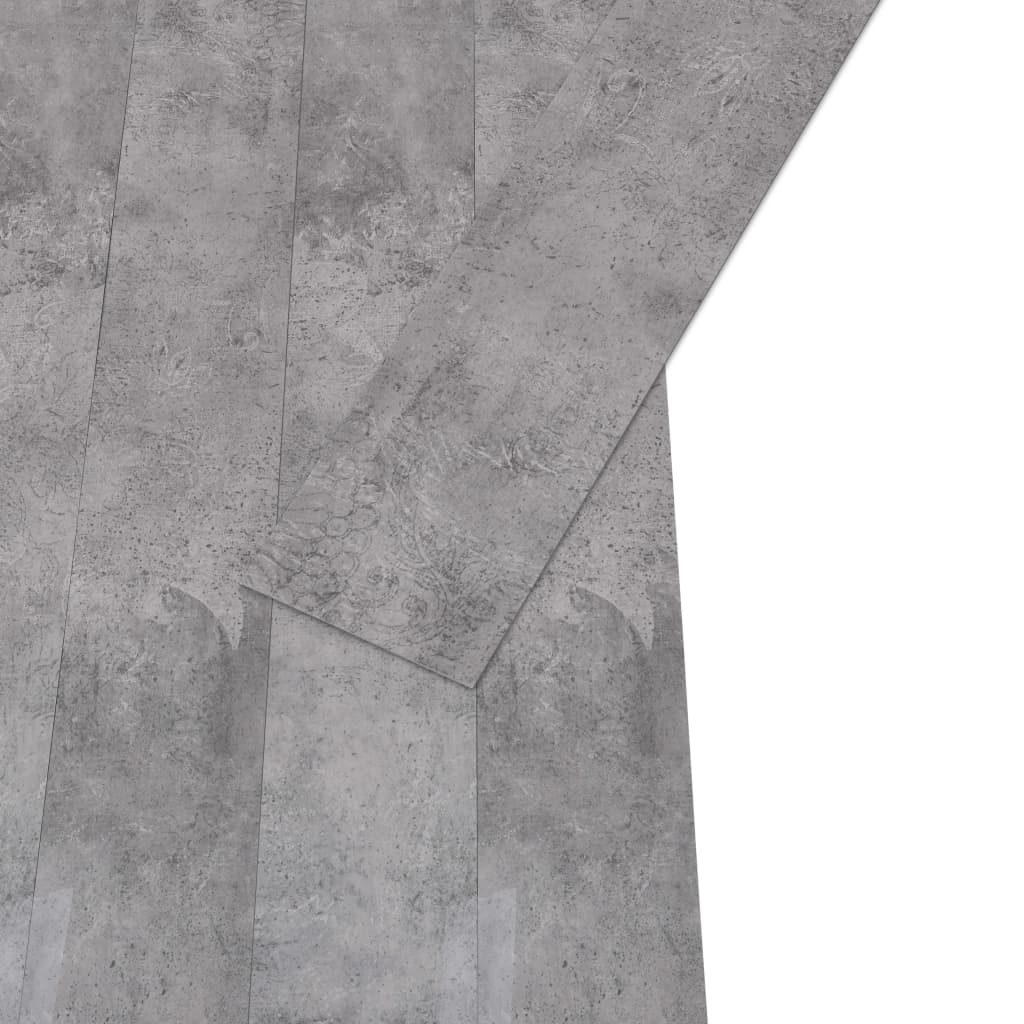 vidaXL Plăci pardoseală autoadezive, maro ciment, 4,46 m², PVC, 3 mm