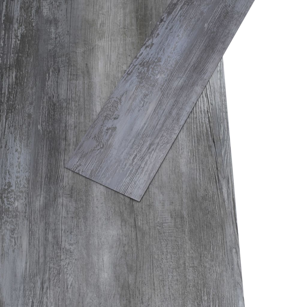 

vidaXL Vloerplanken 4,46 m² 3 mm PVC glanzend grijs