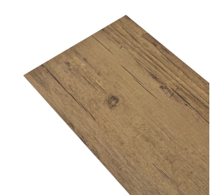 vidaXL Non Self-adhesive PVC Flooring Planks 4.46 m² 3 mm Walnut Brown