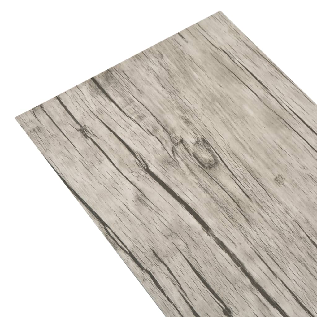 vidaXL Vloerplanken niet-zelfklevend 4,46 m² 3 mm PVC lichtgrijs afbeelding