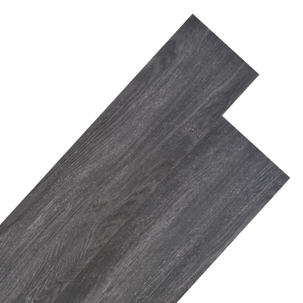 vidaXL Plăci de pardoseală, negru, 4,46 m², PVC, 3 mm vidaXL