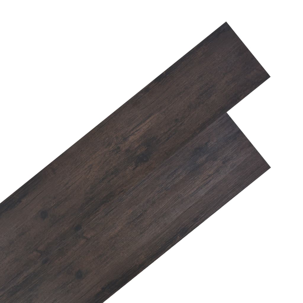 vidaXL ikke-selvklæbende gulvbrædder 4,46 m² 3 mm PVC mørkebrun