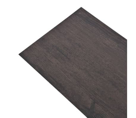 vidaXL Lamas de suelo no autoadhesivas PVC marrón oscuro 4,46 m² 3 mm