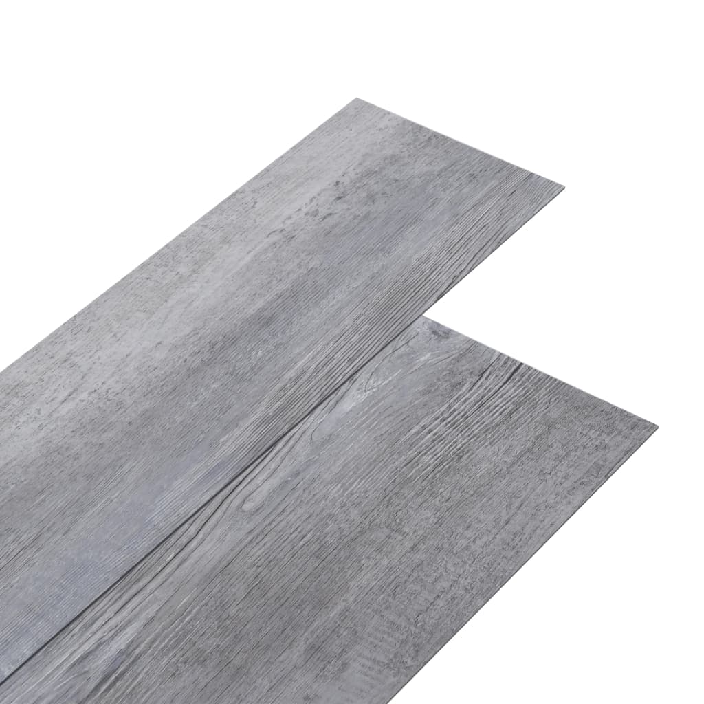  Podlahové dosky z PVC 5,02m² 2mm, samolepiace, matné drevo,sivé