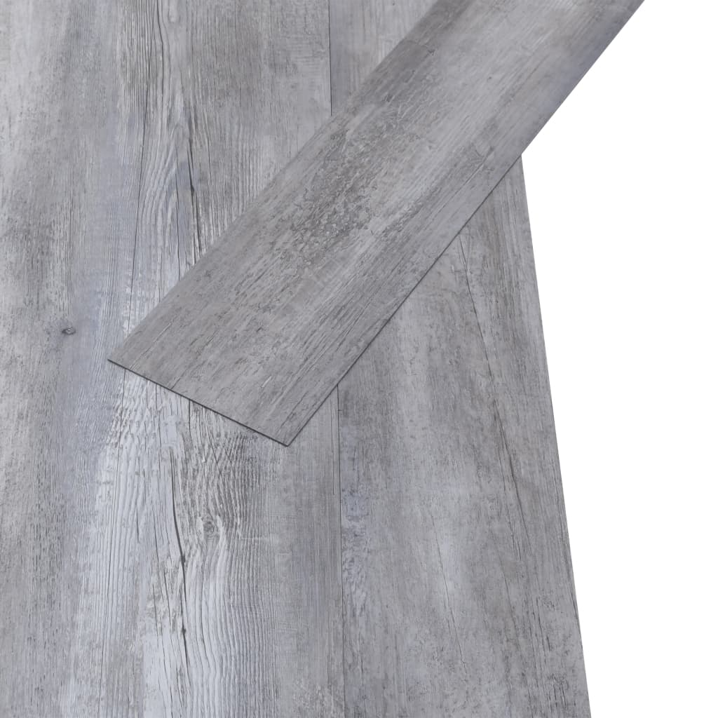  Podlahové dosky z PVC 5,02m² 2mm, samolepiace, matné drevo,sivé