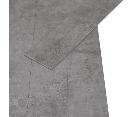 vidaXL Lamas para suelo no autoadhesivas PVC gris hormigón 5,26 m² 2mm