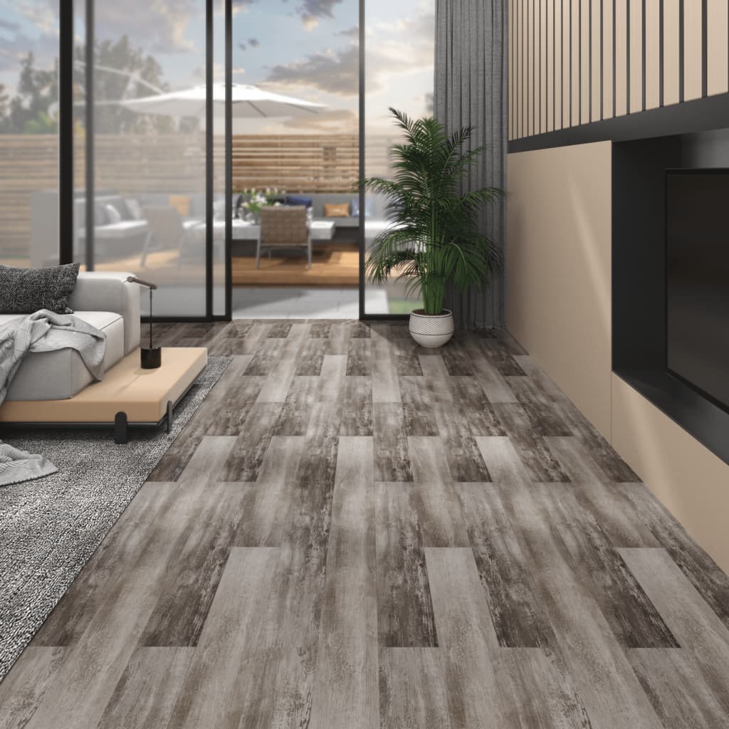 vida XL PVC-Laminat Nicht Selbstklebend 5,26 m² 2 mm Holz Mattbraun