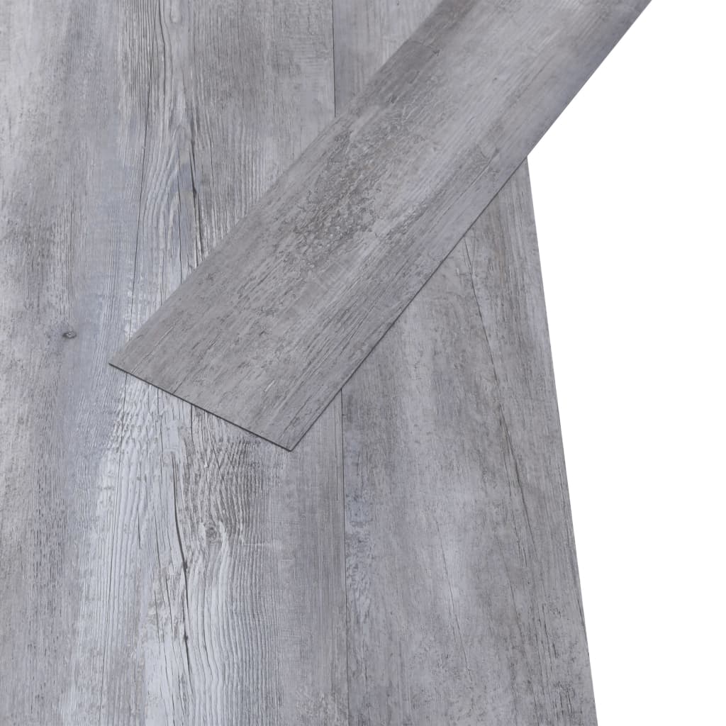 vidaXL Lamas de suelo no autoadhesivas PVC gris madera mate 5,26 m²