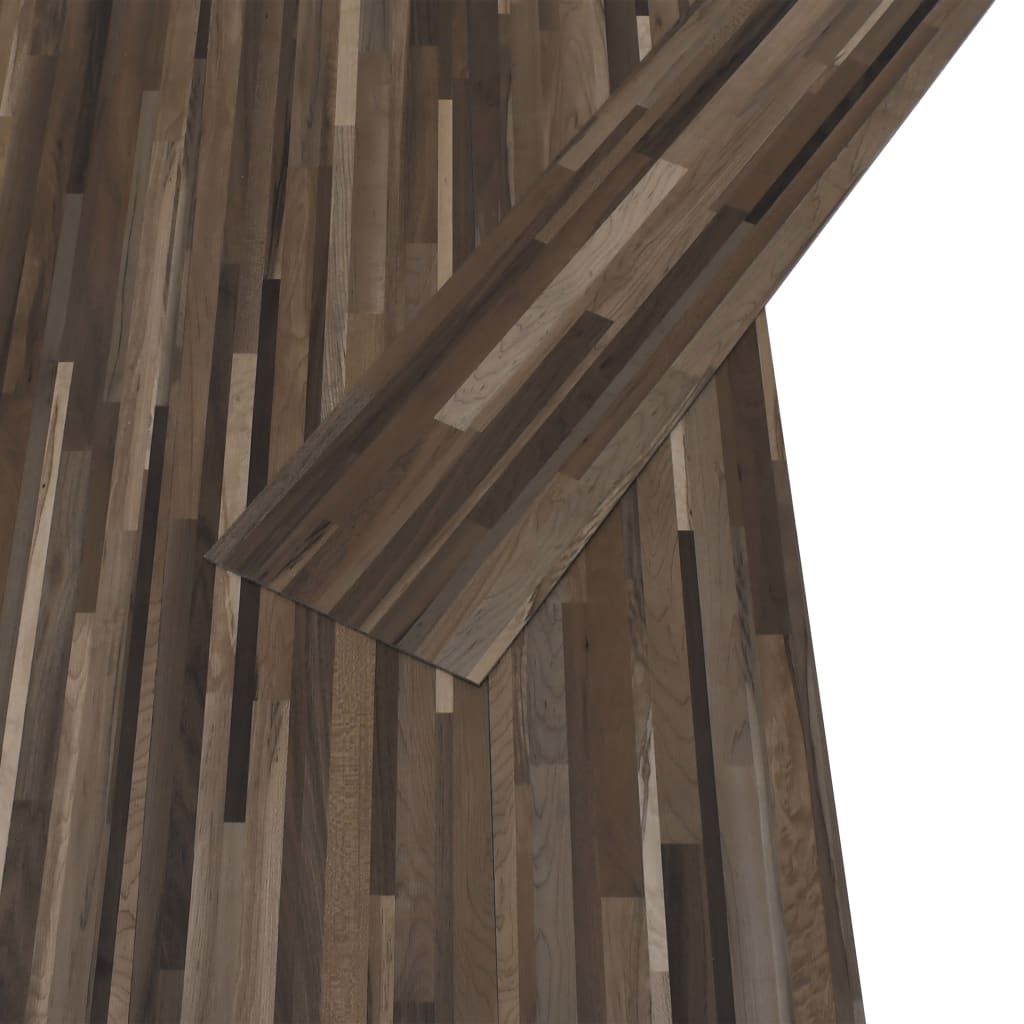 vidaXL Ej självhäftande PVC-golvplankor 5,26 m² 2 mm randigt brun