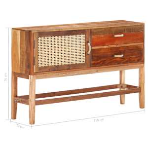 Příborník 118 x 30 x 76 cm masivní recyklované dřevo - obrázek 7