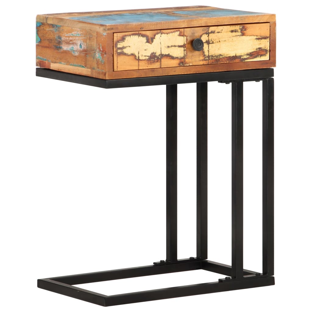 U-Shaped Side Table 45x30x61 cm Solid Reclaimed Wood