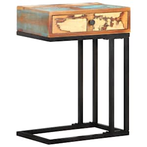 Odkládací stolek tvar U 45x30x61 cm masivní recyklované dřevo - obrázek 11
