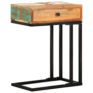 Odkládací stolek tvar U 45x30x61 cm masivní recyklované dřevo - obrázek 10
