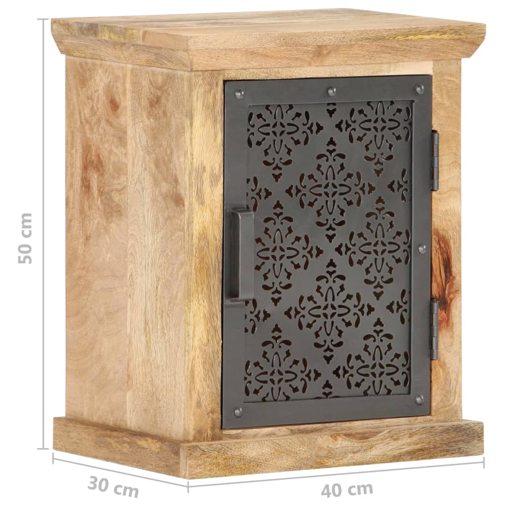vidaXL Nachtkastje met deur 40x30x50 cm massief mangohout