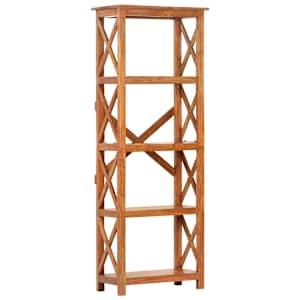 Knihovna 60 x 30 x 160 cm masivní akácie s medovým povrchem - obrázek 8