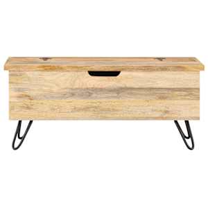 Úložná truhla 90 x 40 x 45 cm masivní mangovníkové dřevo - obrázek 3