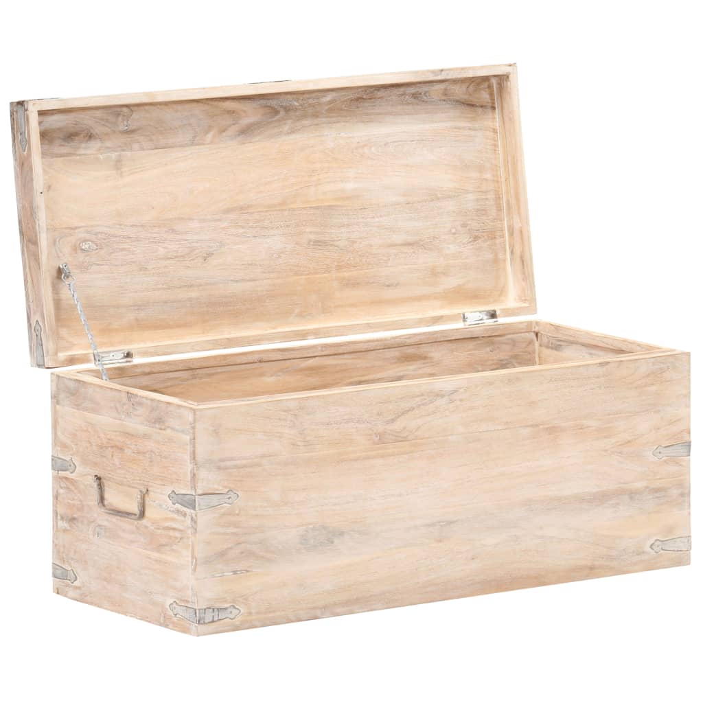 vidaXL Kist 90x40x40 cm massief acaciahout afbeelding
