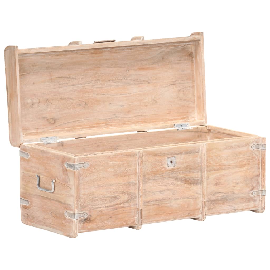 vidaXL Opbergkist 90x40x40 cm massief acaciahout afbeelding