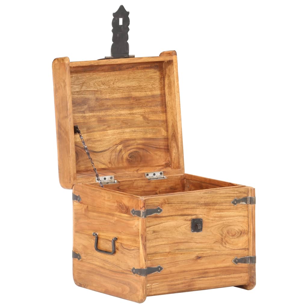 vidaXL Kist 40x40x40 cm massief acaciahout afbeelding