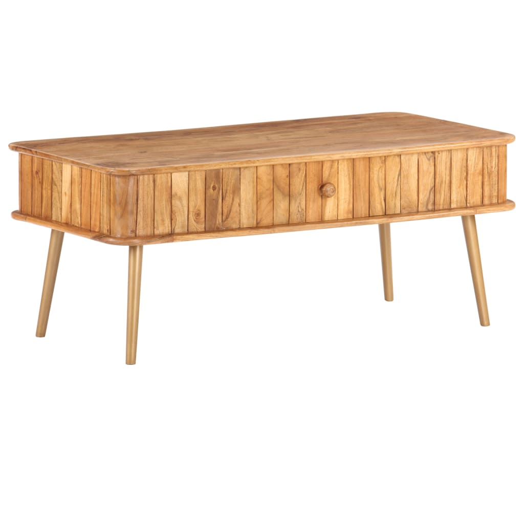 Konferenční stolek 100 x 50 x 40 cm masivní akáciové dřevo - obrázek 14
