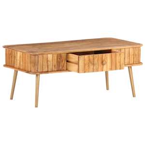 Konferenční stolek 100 x 50 x 40 cm masivní akáciové dřevo - obrázek 2