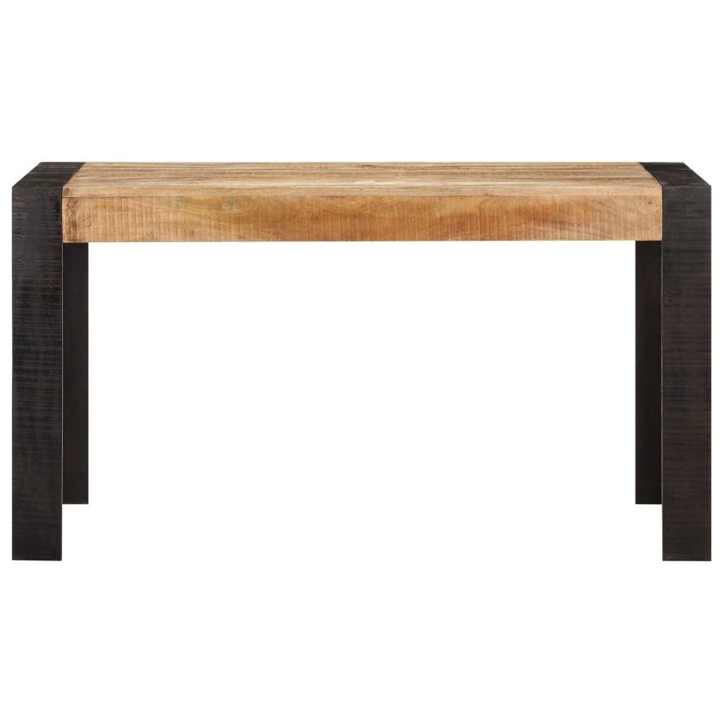 vidaXL Dining Table 140x70x76 cm Solid Rough Mango Wood