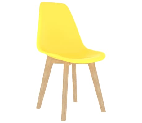 vidaXL Jídelní židle 2 ks žluté plast