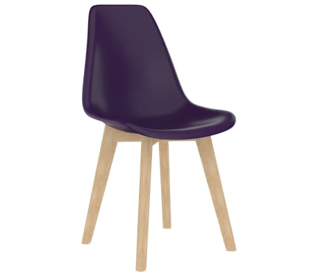 vidaXL Dining Chairs 2 pcs Purple Plastic