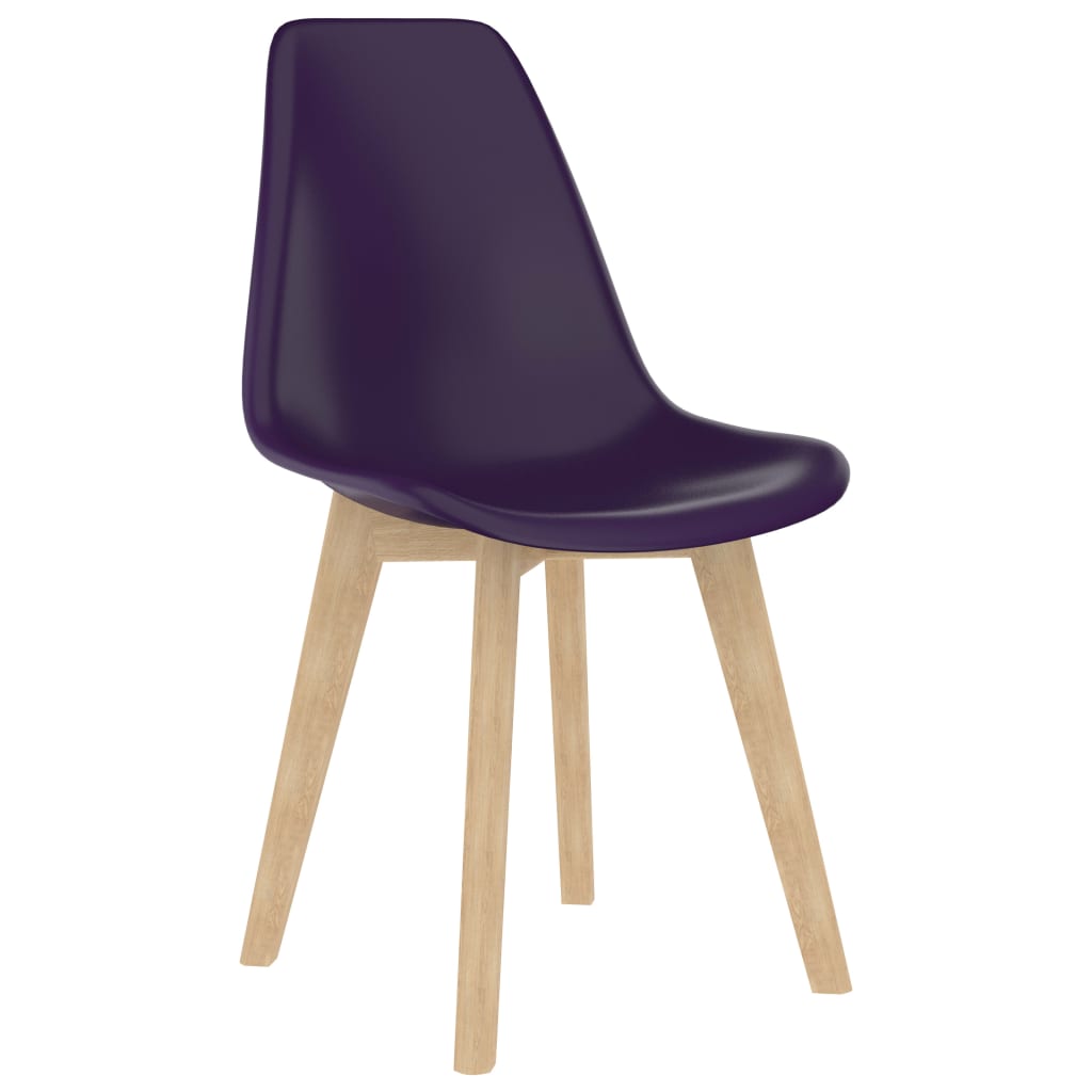 vidaXL Jedilni stoli 6 kosov vijolična plastika