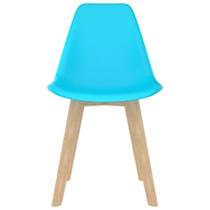 Otočné jídelní židle 2 ks modré plast - obrázek 3