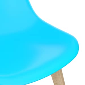 Otočné jídelní židle 2 ks modré plast - obrázek 6