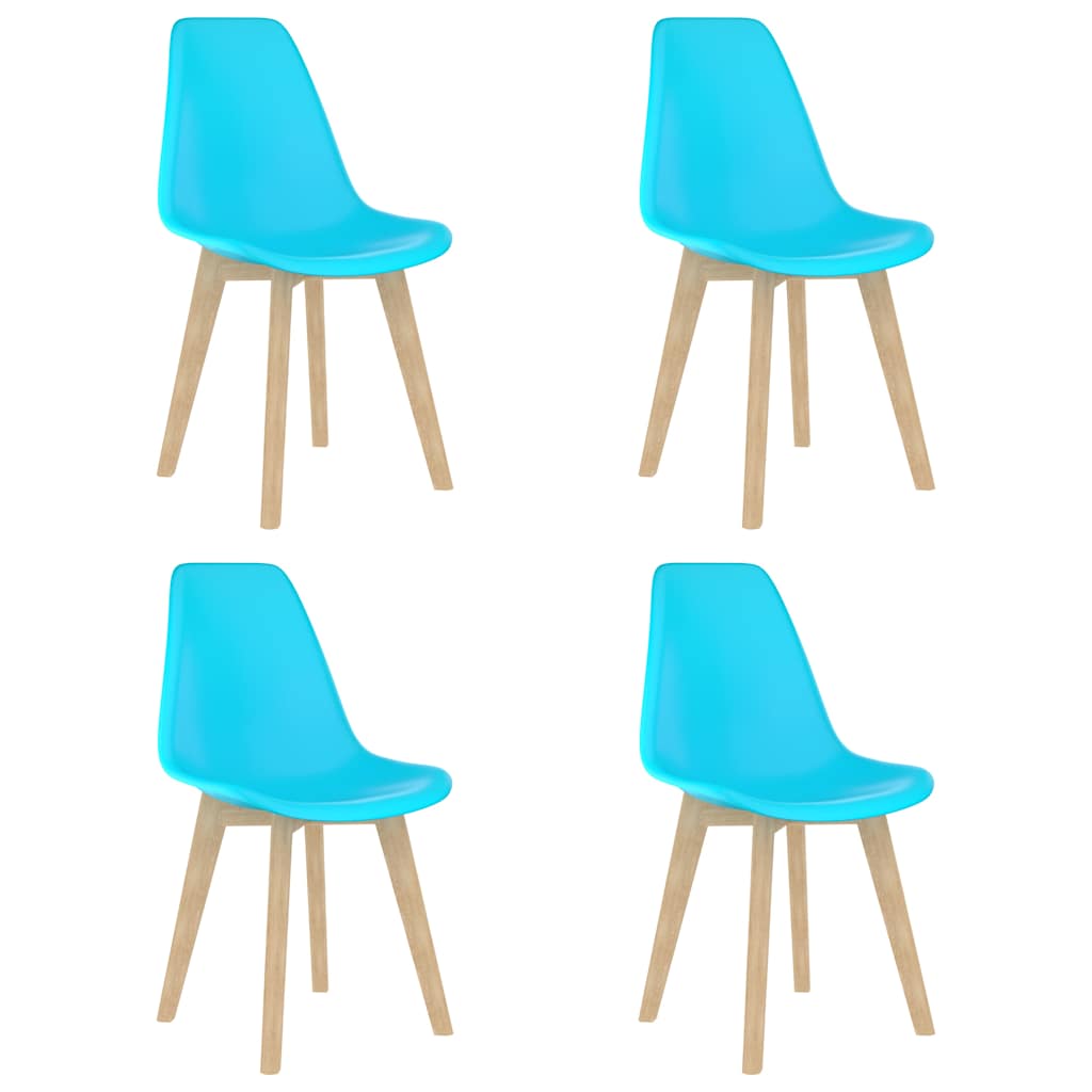 VidaXL Dining Chairs 4 Pcs Blue Plastic