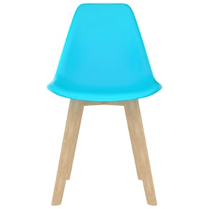 Jídelní židle 4 ks modré plast - obrázek 3