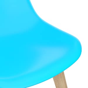 Jídelní židle 4 ks modré plast - obrázek 6