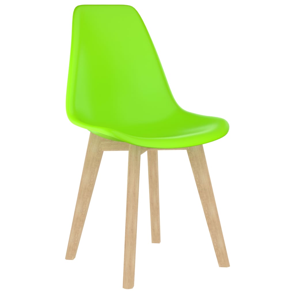vidaXL virtuves krēsli, 4 gab., zaļa plastmasa