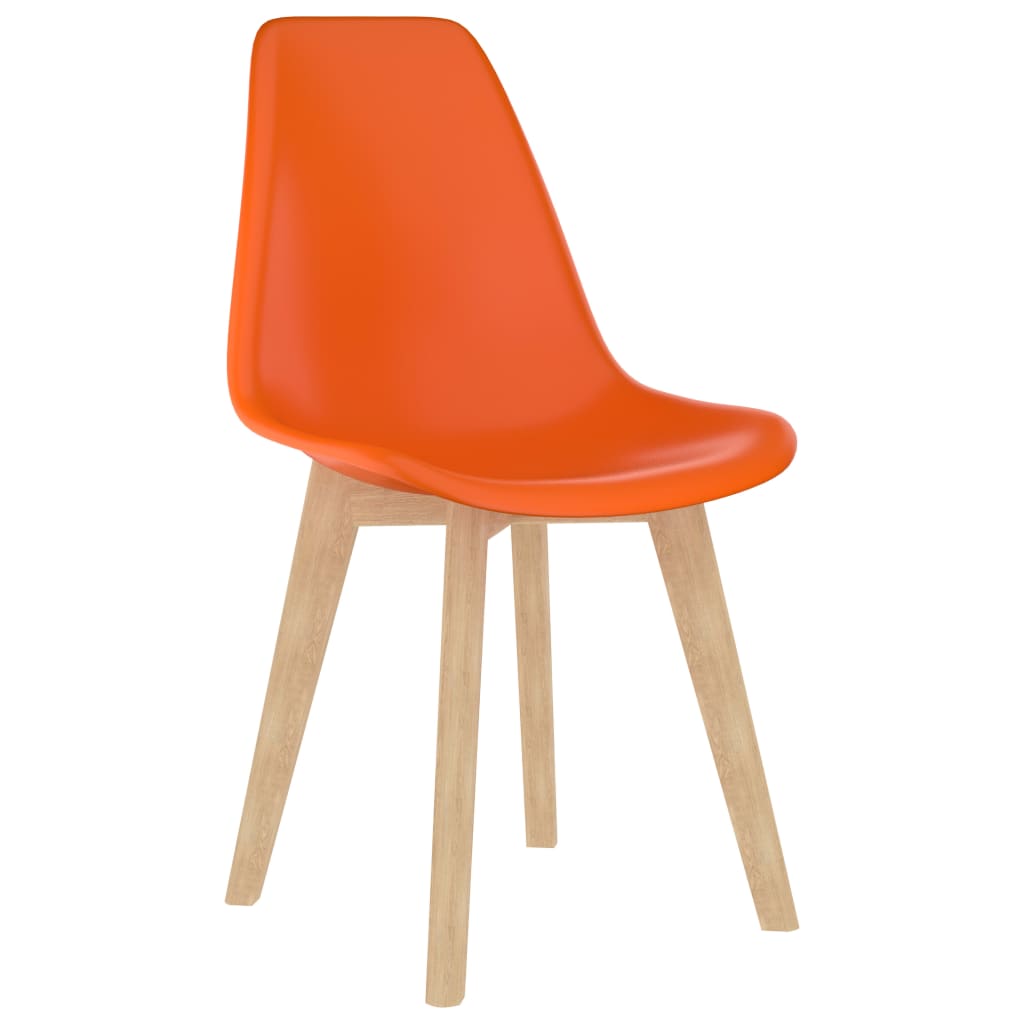 vidaXL Ruokapöydän tuolit 2 kpl oranssi muovi