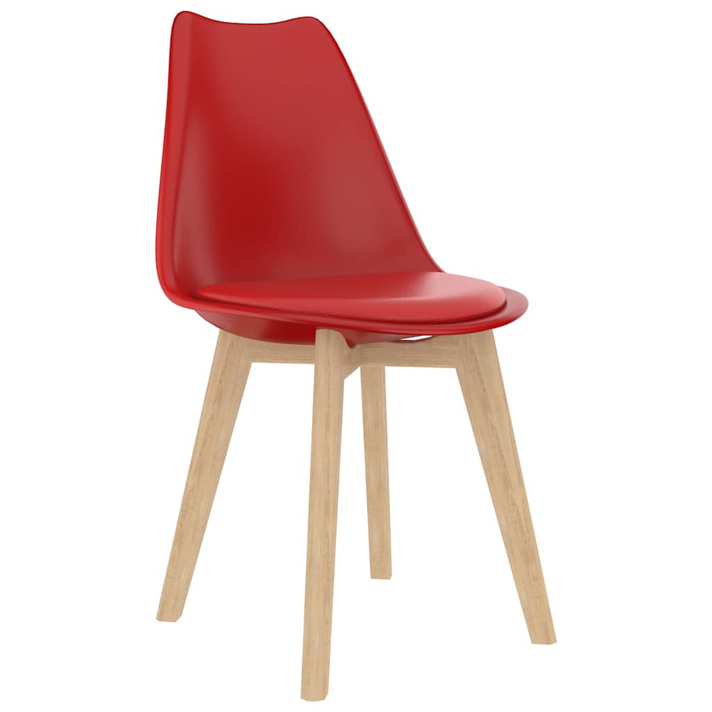 

vidaXL Eetkamerstoelen 2 st kunststof rood