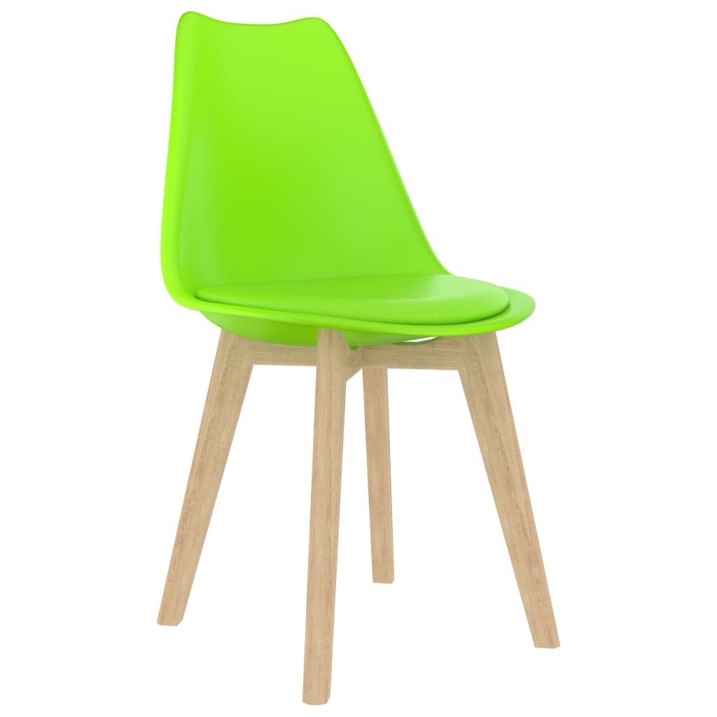 vidaXL Jídelní židle 4 ks zelené plast