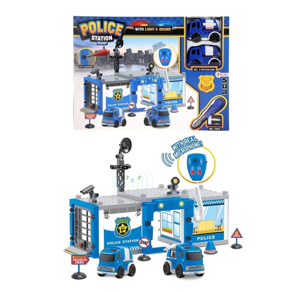 Toi-Toys Toi Toys Politiebureau Incl. Twee Auto's Speelgoed - Met licht en g...
