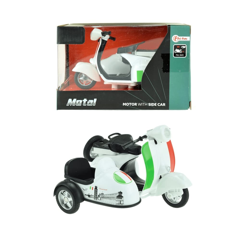 Toi-Toys Speelgoed Scooter met Zijspan - Wit