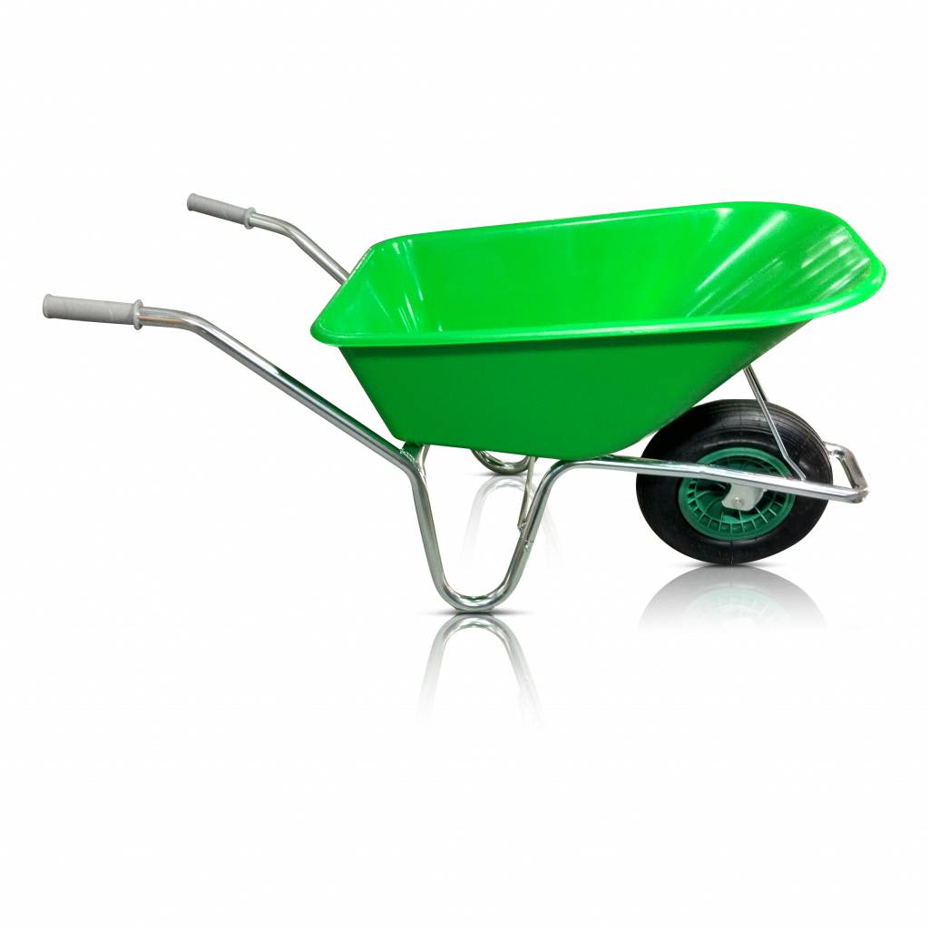 Not Specified Kruiwagen 100 Liter Lime Groen Kunststof Bak Met Luchtband huismerk kopen in de aanbieding