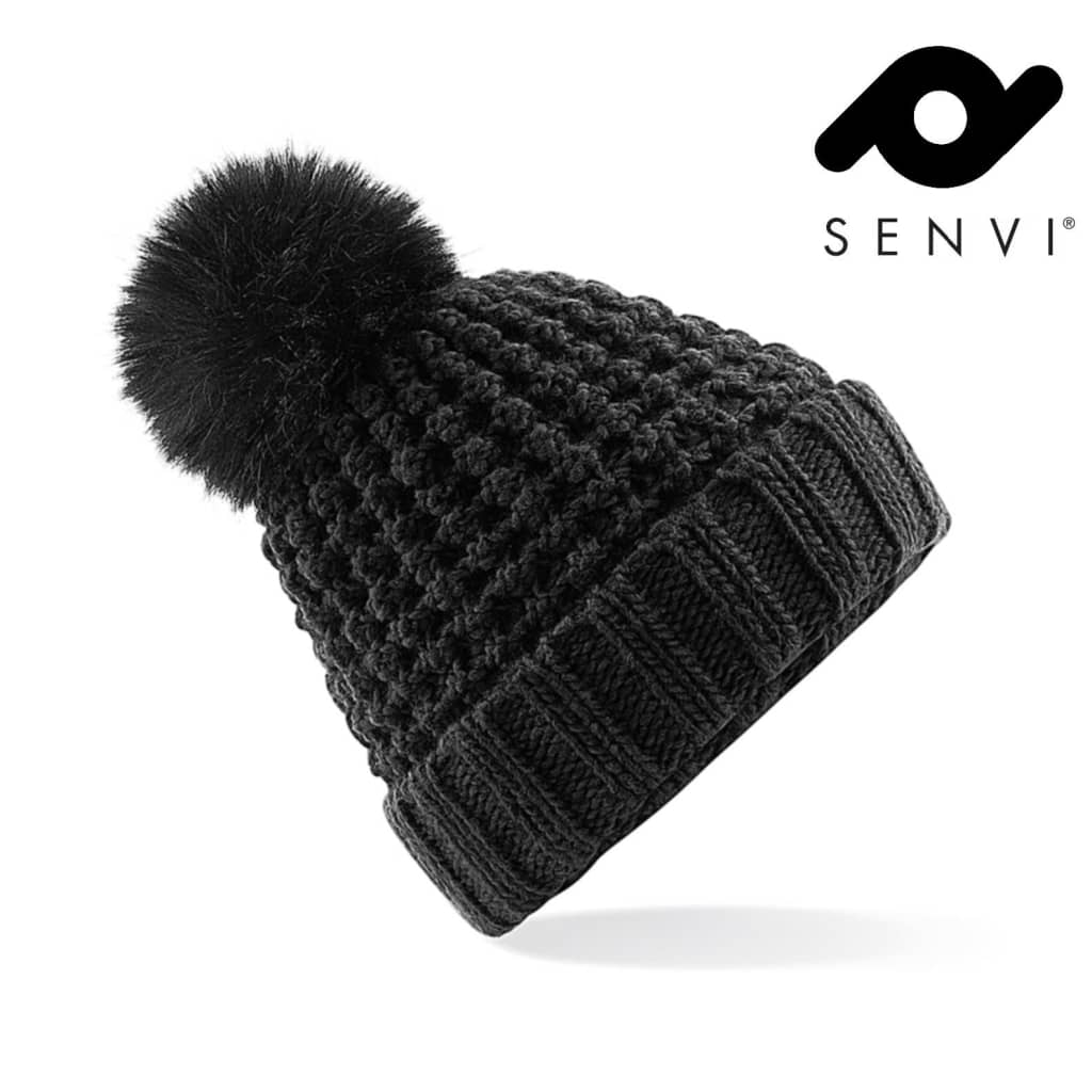 Merkloos Senvi Pom Beanie Kleur Zwart huismerk kopen in de aanbieding Merkloos Senvi Pom Beanie Kleur Zwart huismerk kopen in de aanbieding