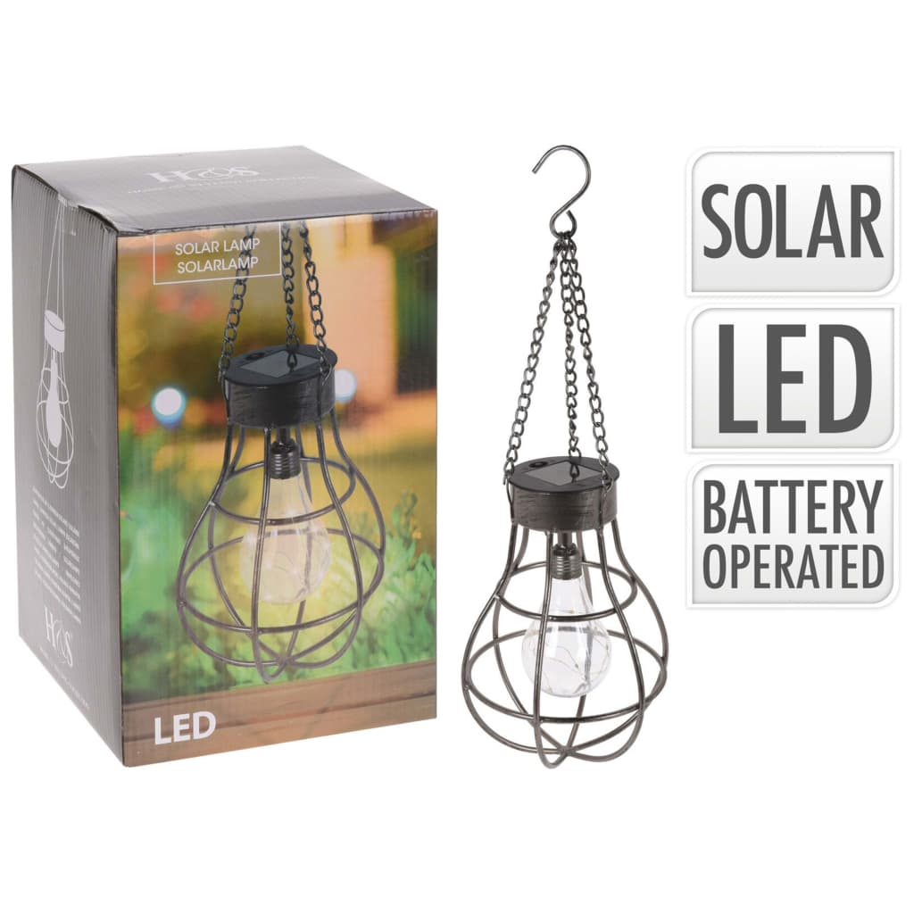 

ProGarden Solarlamp peertje met 10 LED's metaal