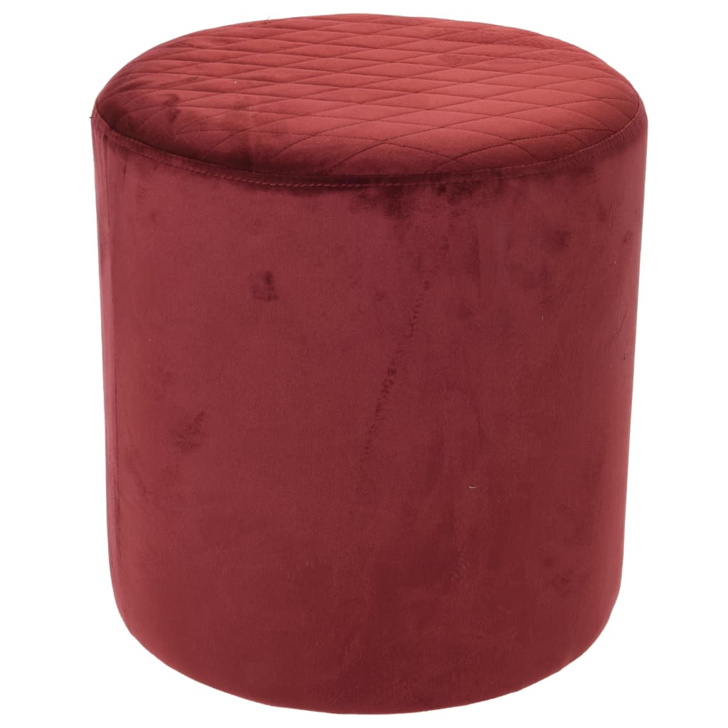 

Home&Styling Poefs 2 st 34x36 cm fluweel rood