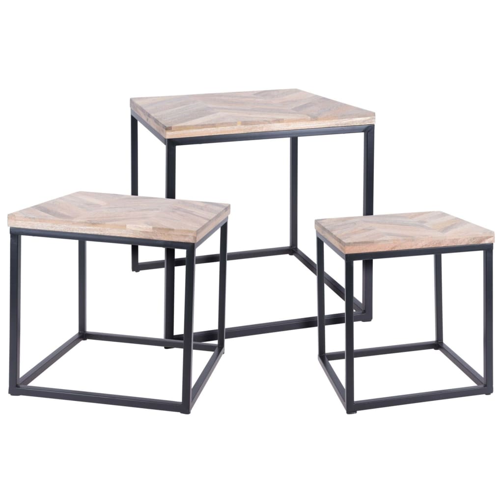 Thumbnail - H&S Collection 3-tlg. Beistelltisch-Set Teak