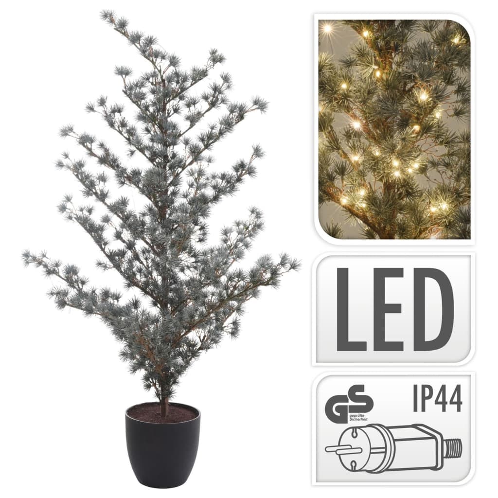 Ambiance Kunstkerstboom in pot met 136 LED's 125 cm