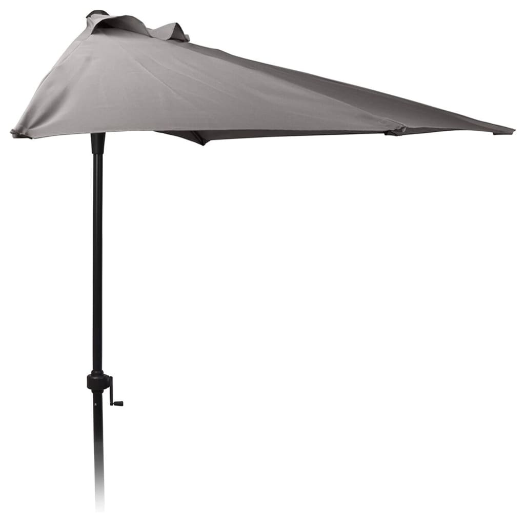 ProGarden Parasol halfrond 250 cm houtskoolkleurig