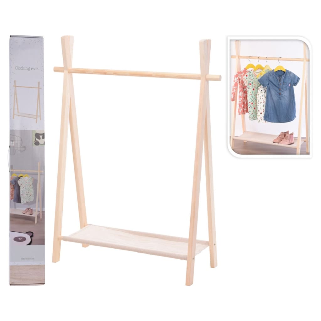 

Storage solutions Kinderkledingrek met 1 schap grenenhout