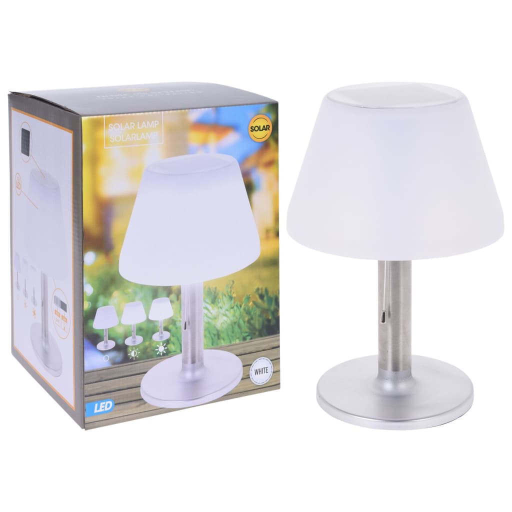 Home & Styling Tafellamp - solar - 10xLED - wit