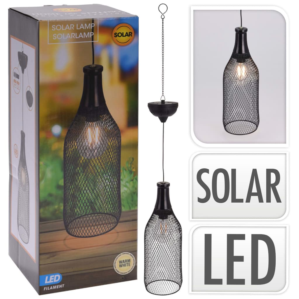 ProGarden Lampada Solare Sospesa a LED per Esterni in Metallo 11 cm